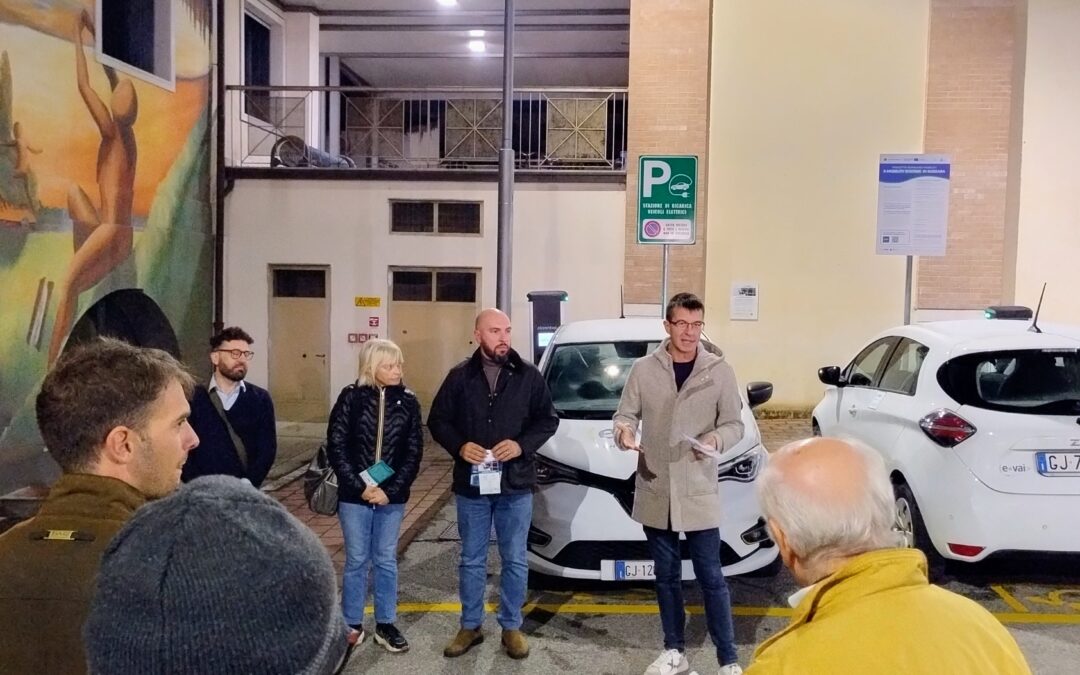 A new electric car-sharing service is launched in Suzzara, Italy